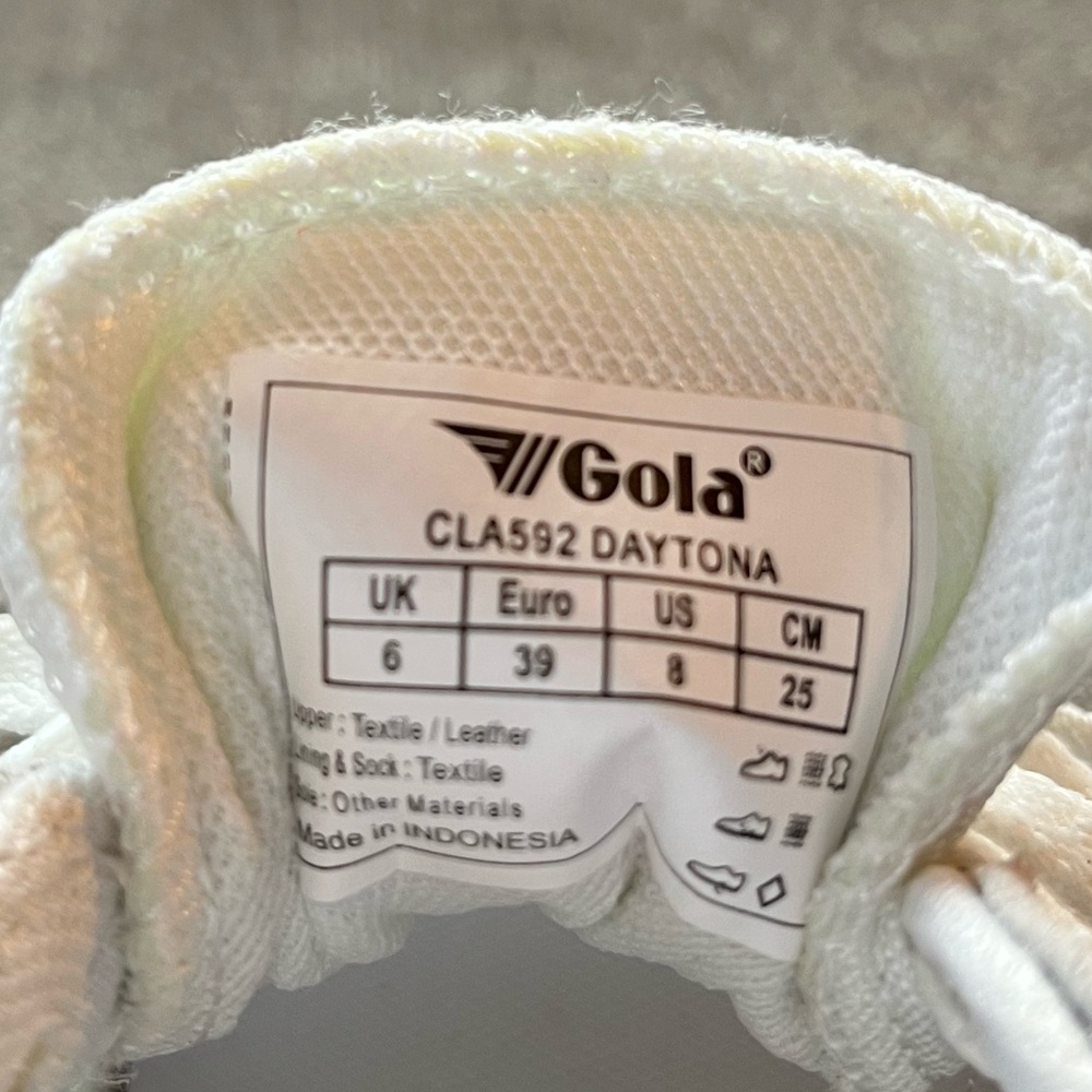 Gola Daytona Women's Sneakers in White/Blossom/Ash Size 8 - Picture 6 of 7